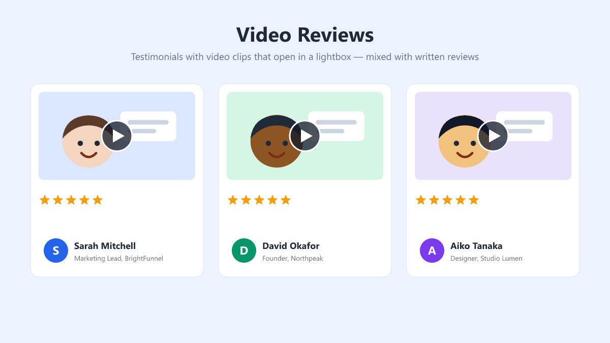 Video Reviews preview