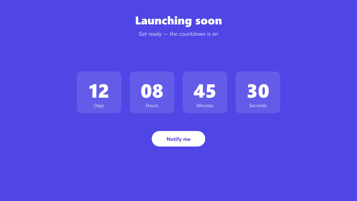 Countdown Banner preview