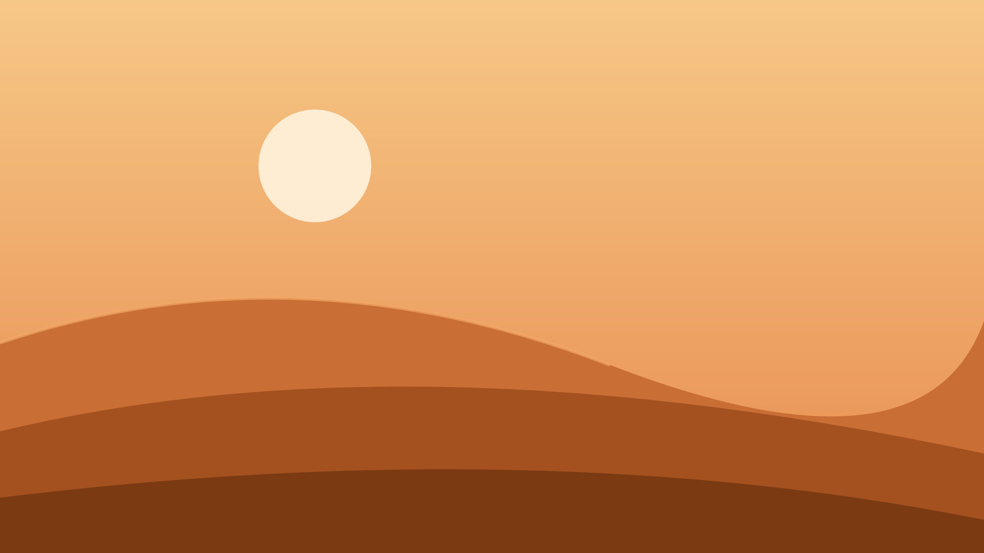 Golden desert dunes under a soft evening sun